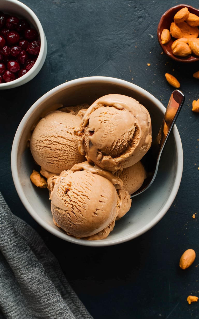 Peanut butter protein ice cream