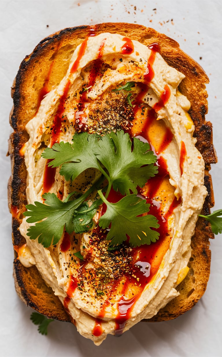 Spicy Hummus toast