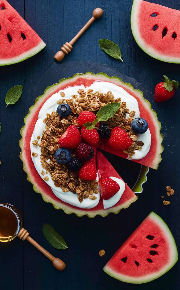 A watermelon tart