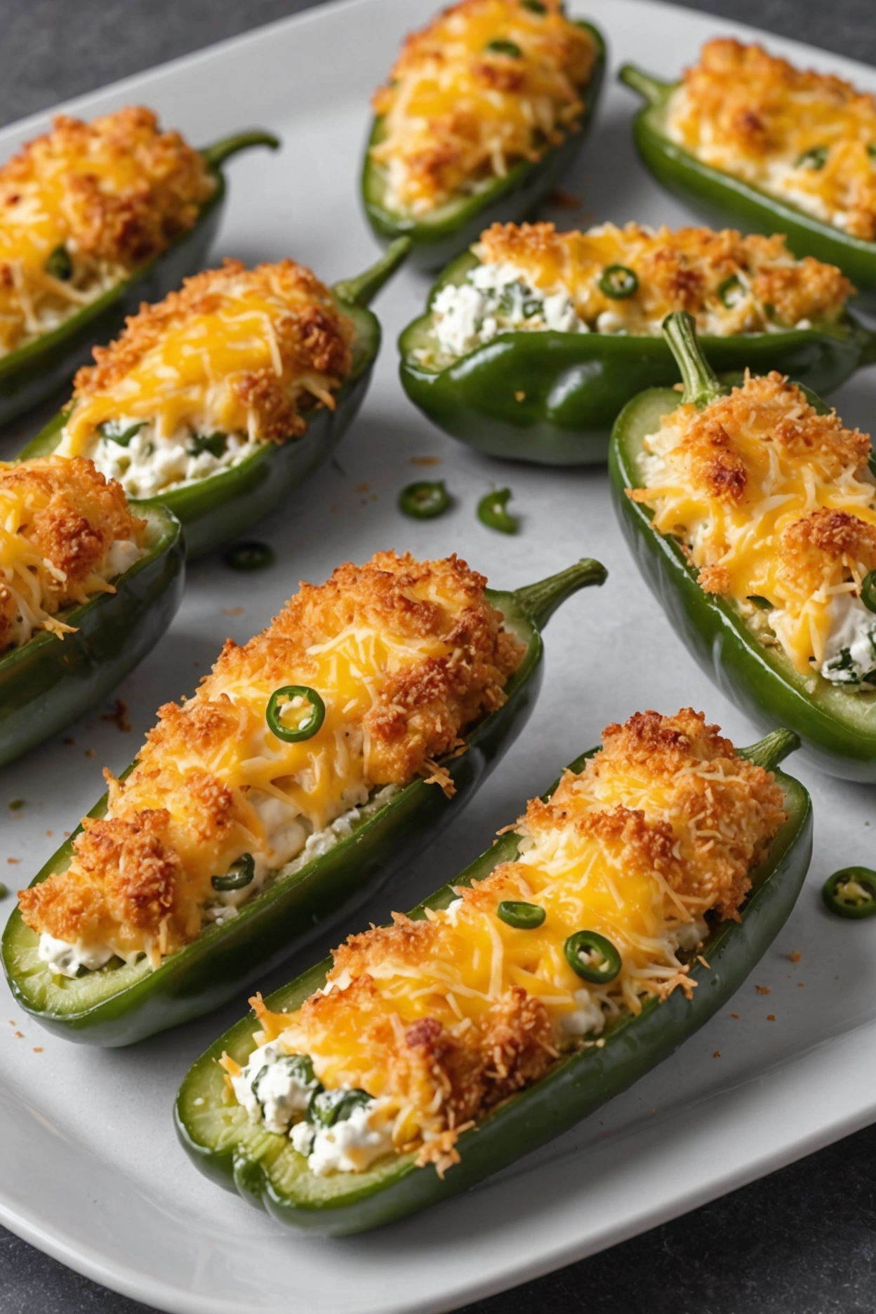 1. Classic Cheese-Stuffed Jalapeno Poppers