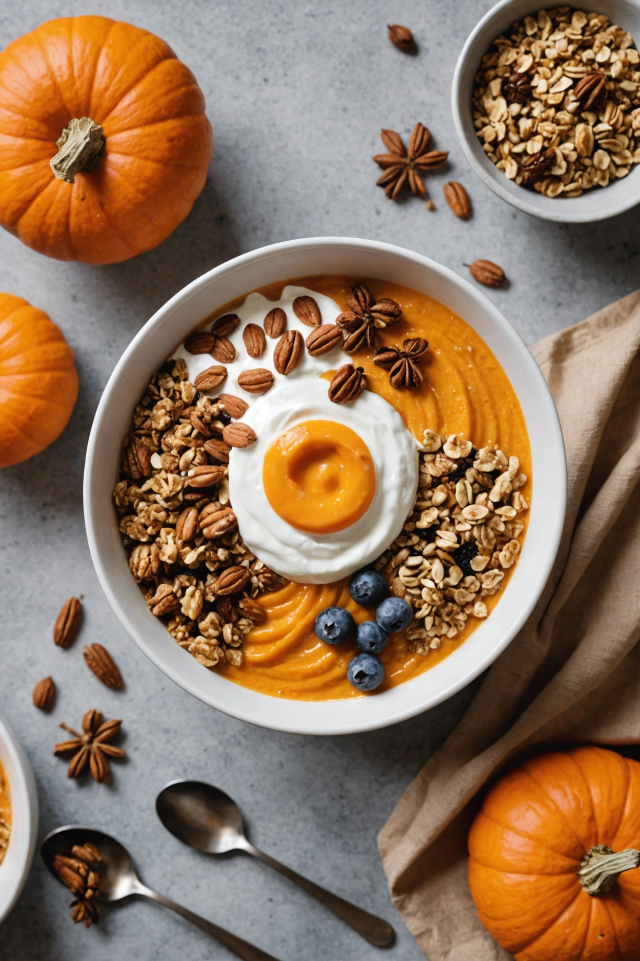 1. Pumpkin Spice Yogurt Bowl