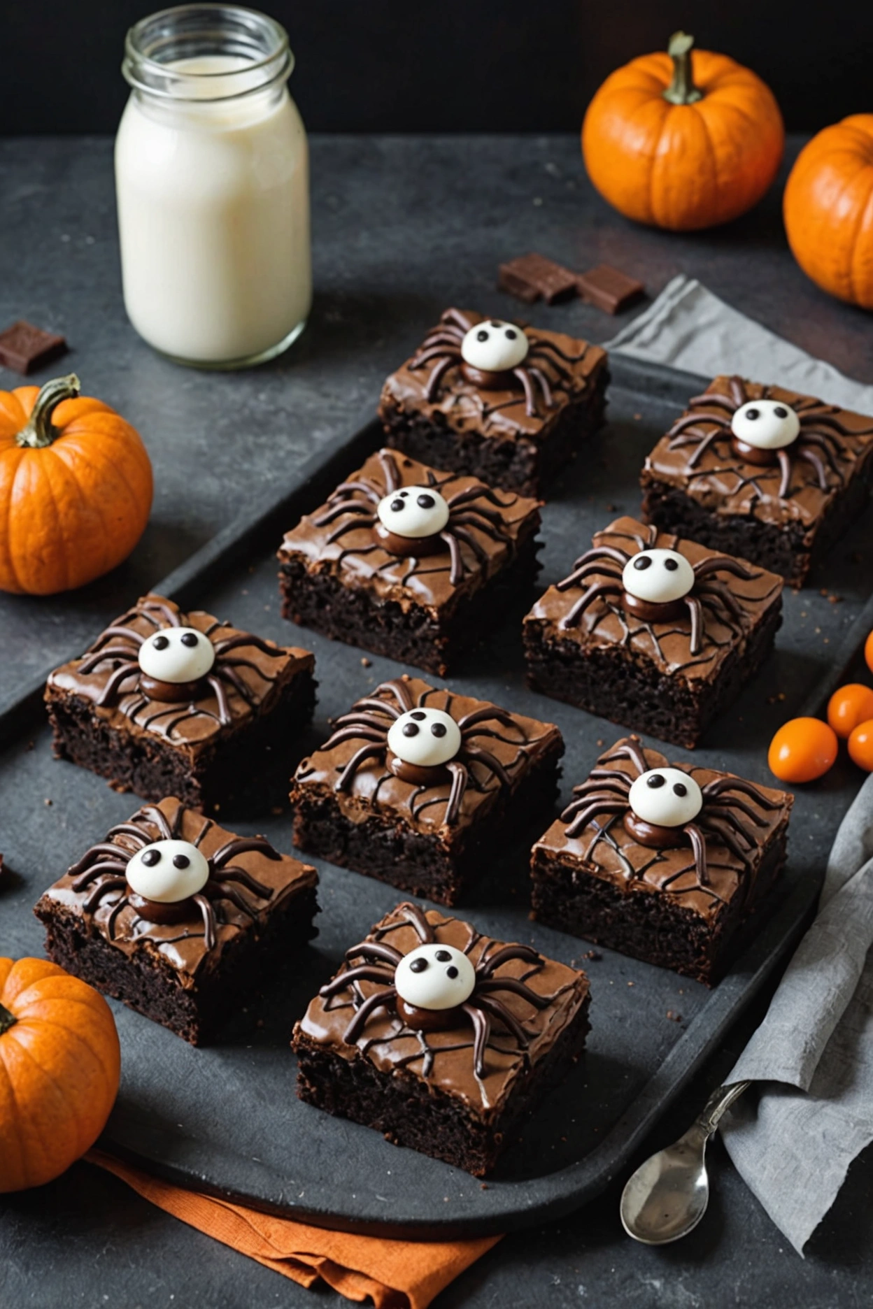 1. Spooky Spider Brownies