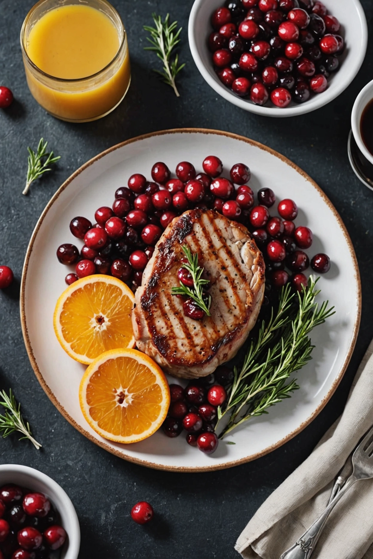 10. Cranberry Pork Chops