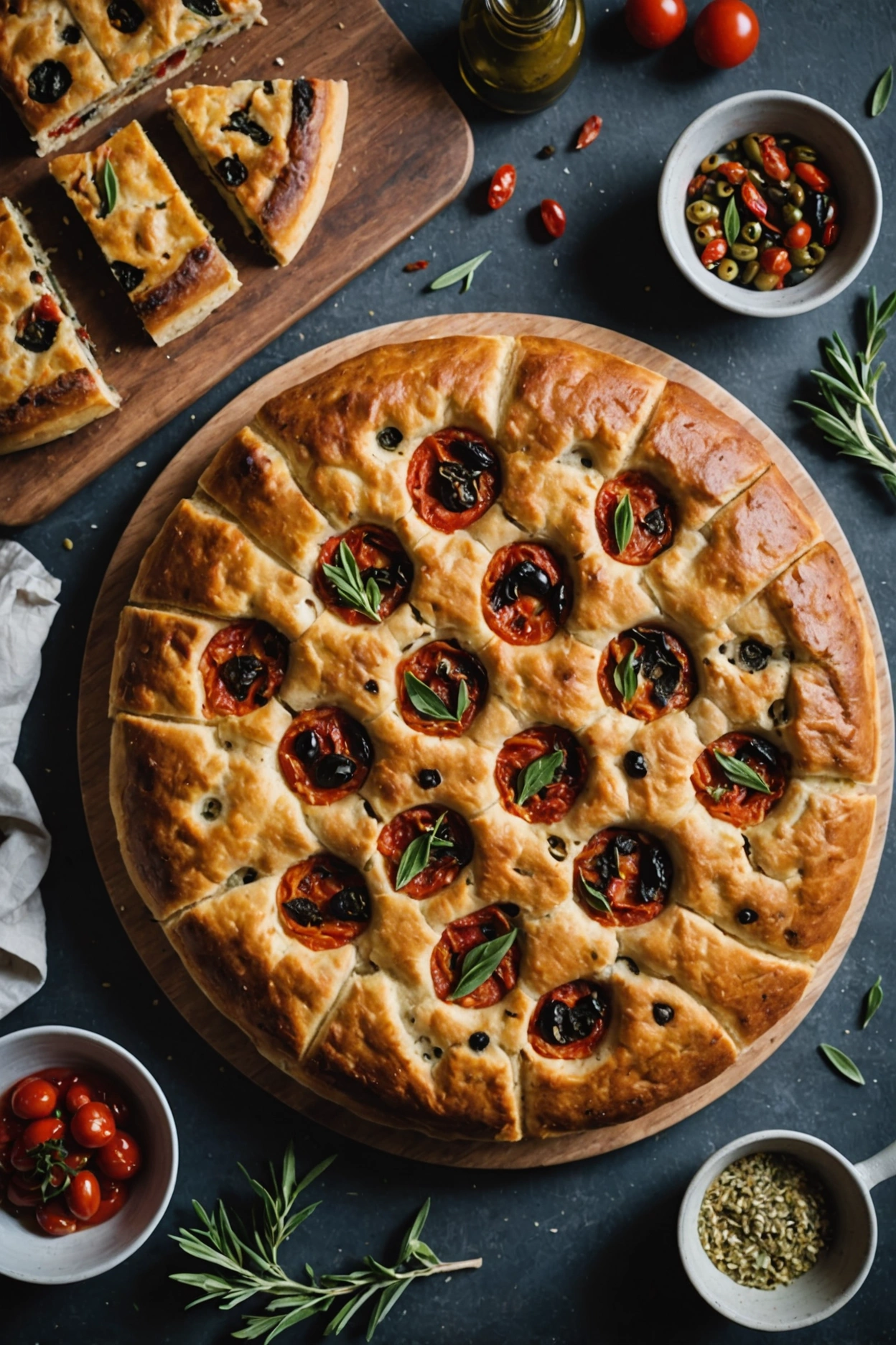 10. Sun-Dried Tomato and Olive Sourdough Focaccia