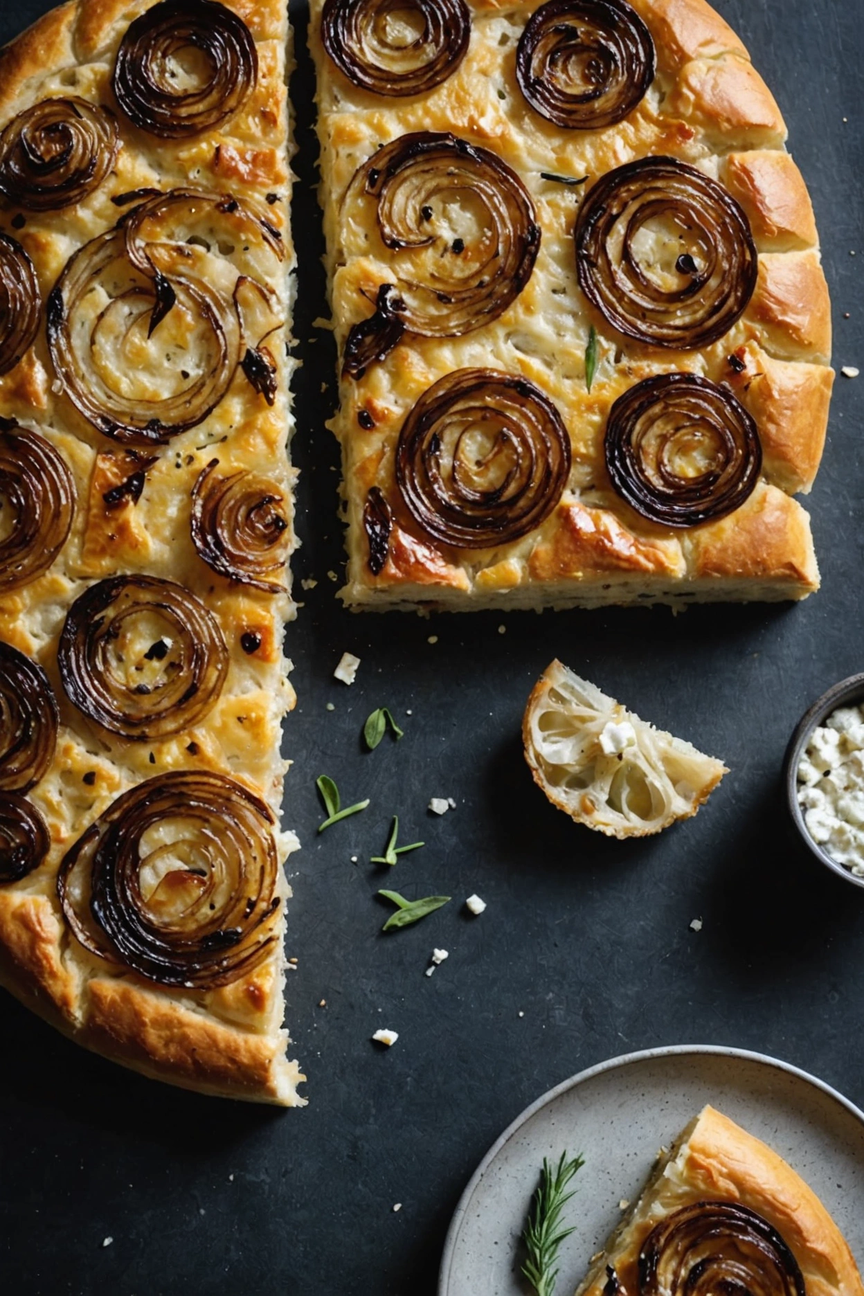 11. Caramelized Onion and Goat Cheese Sourdough Focaccia