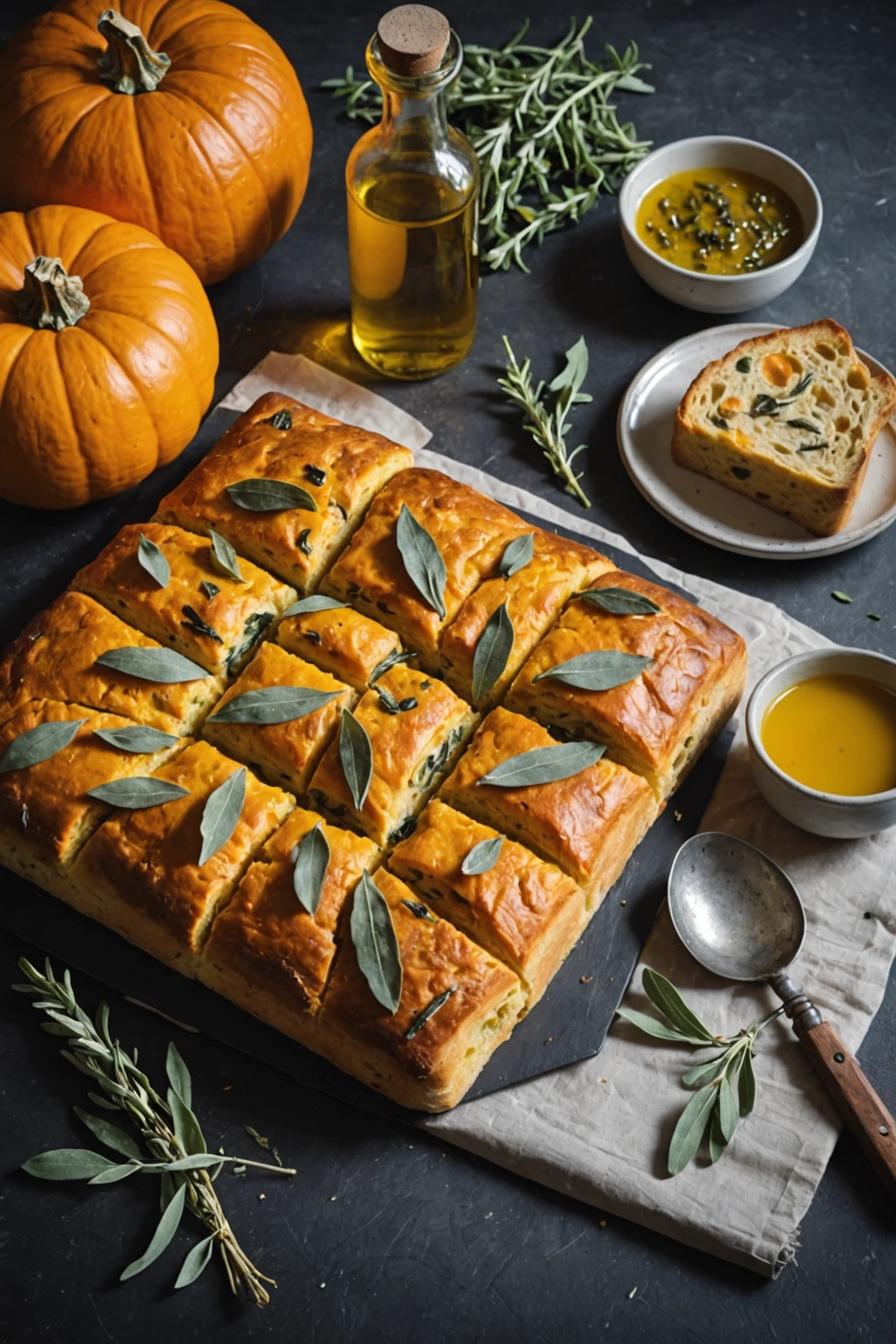 12. Pumpkin and Sage Sourdough Focaccia