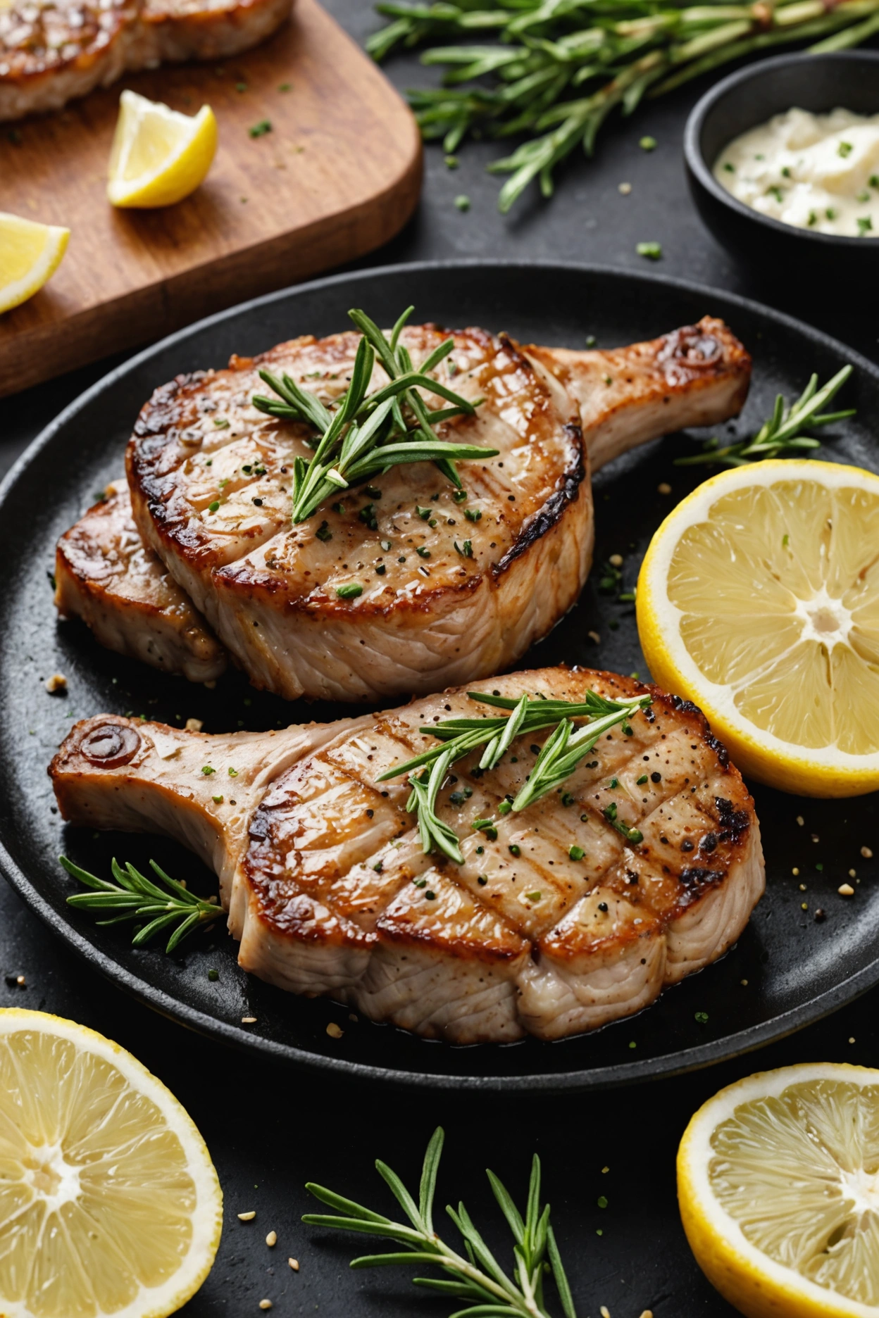 13. Dijon Rosemary Pork Chops