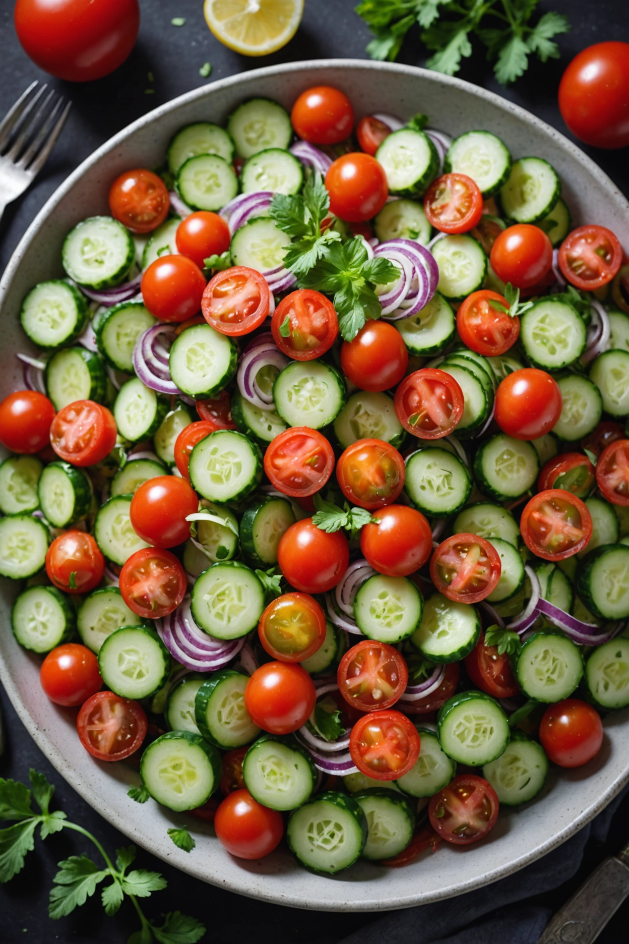 14. Cucumber and Tomato Salad