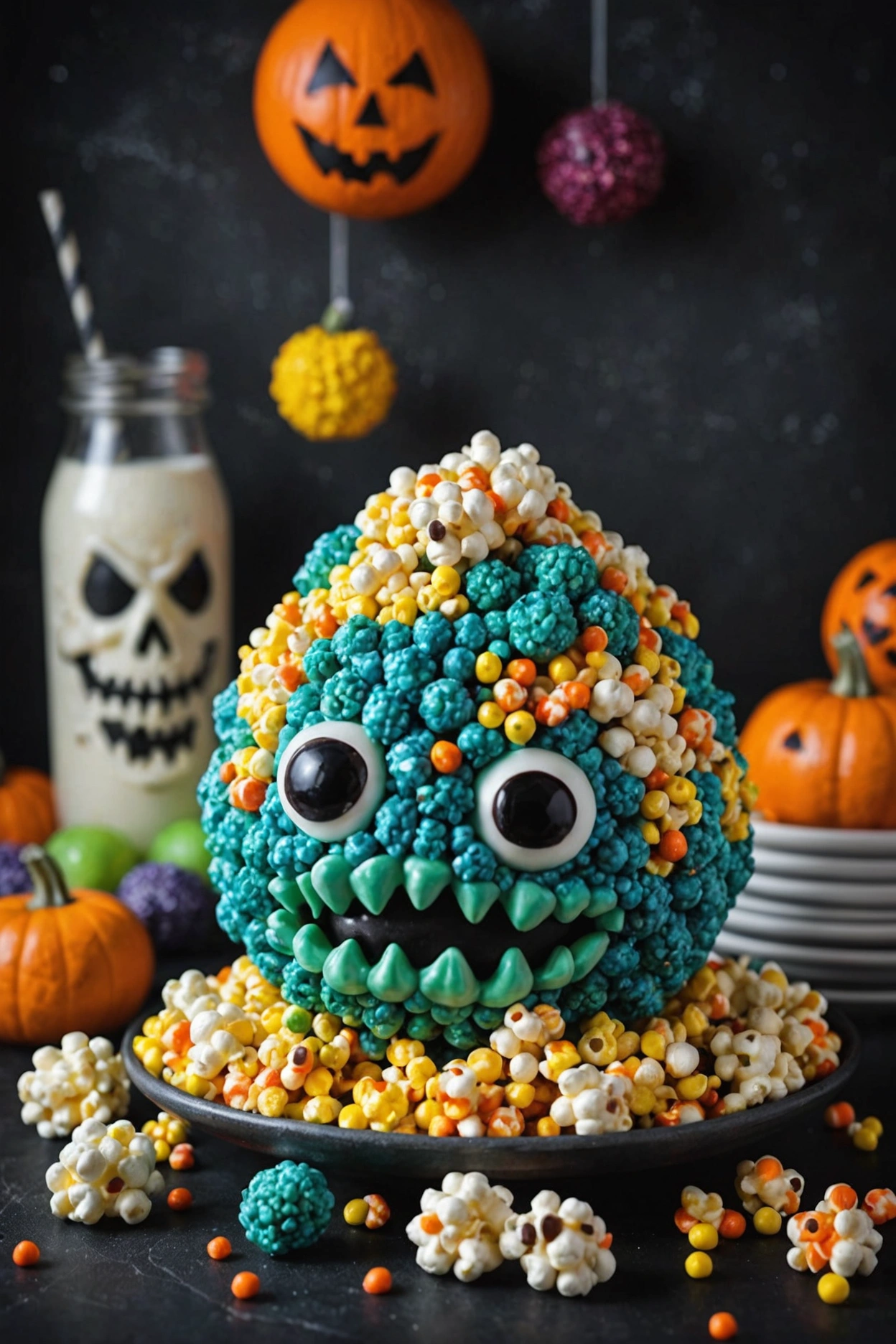 14. Monster Mash Popcorn Balls