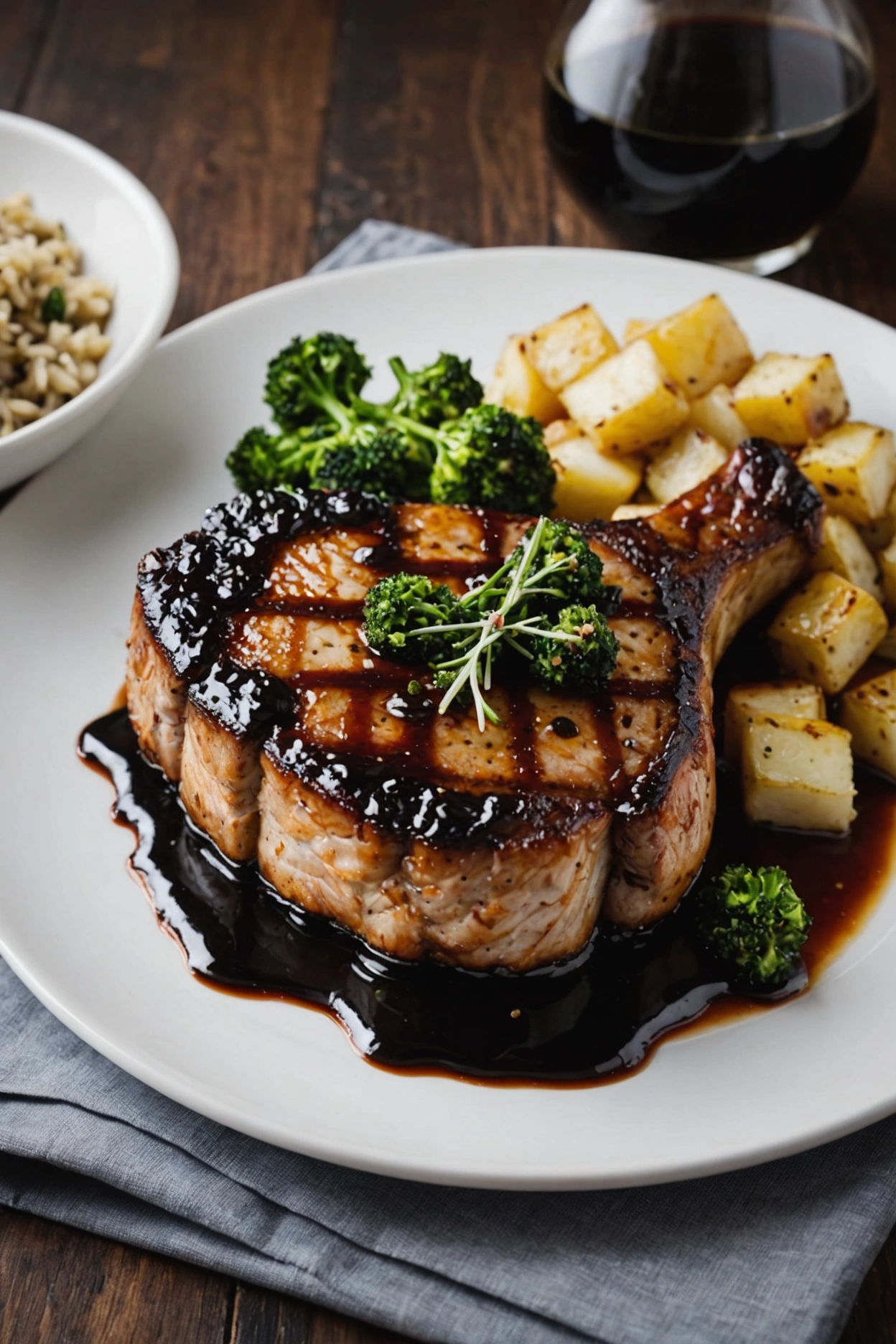 2. Balsamic Glazed Pork Chops