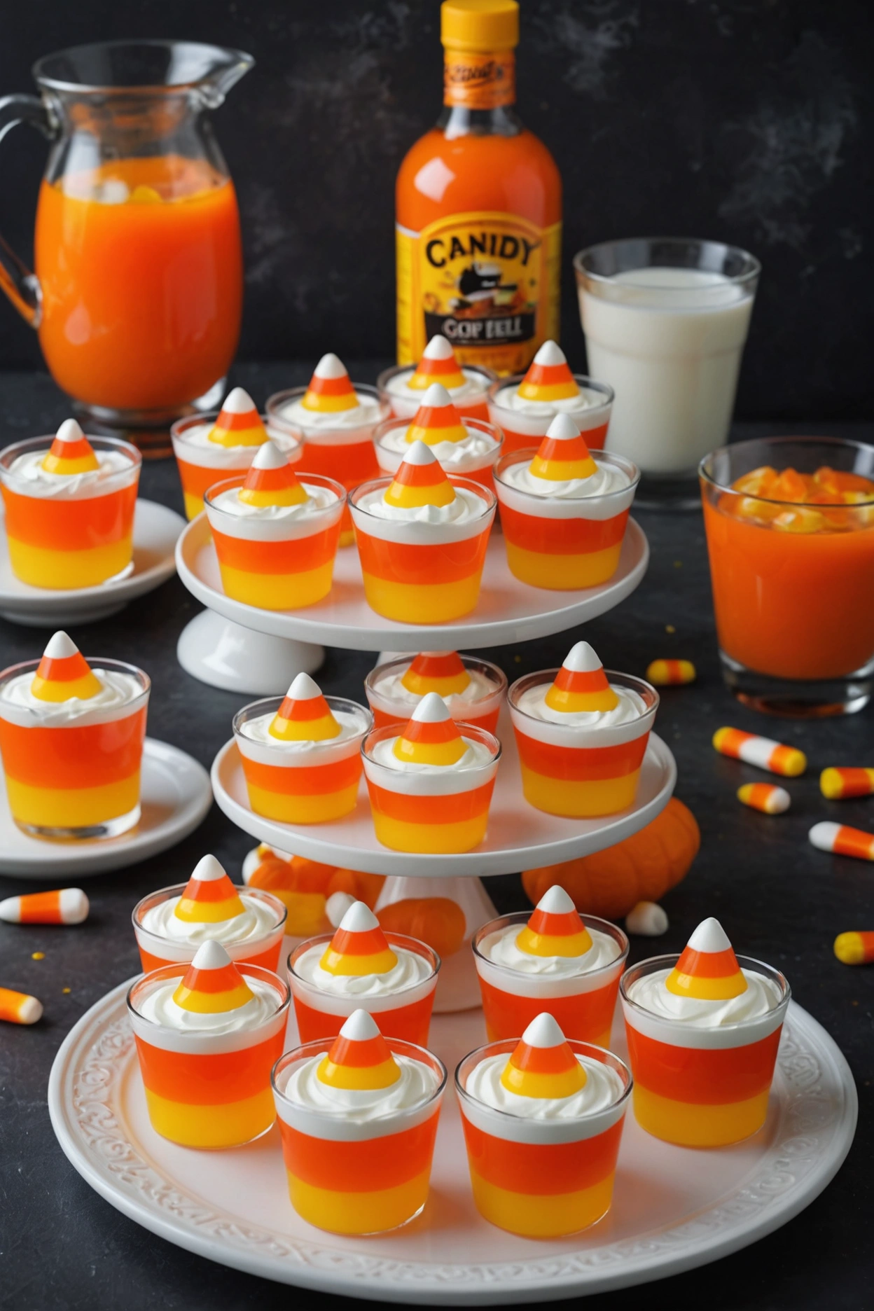 2. Candy Corn Jello Shots