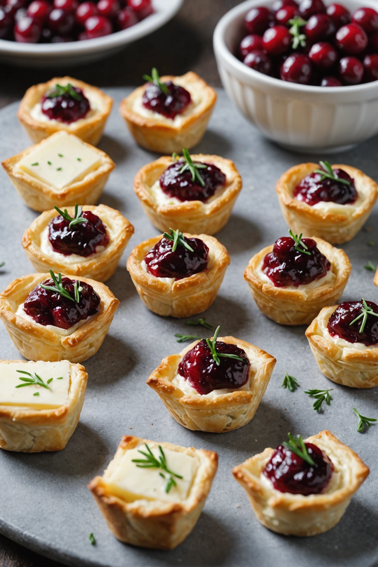 2. Cranberry Brie Bites