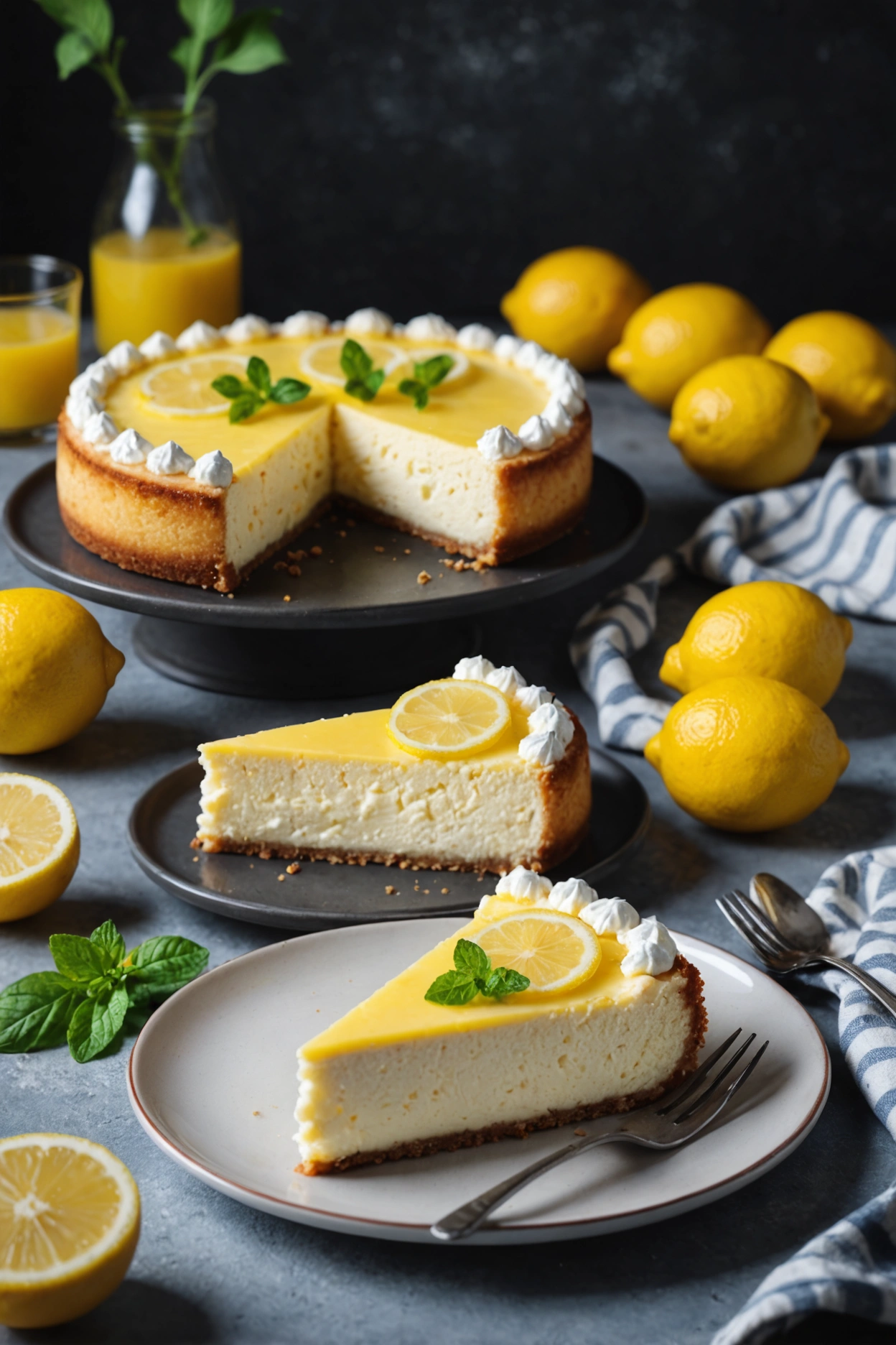 2. Lemon Cottage Cheese Cheesecake