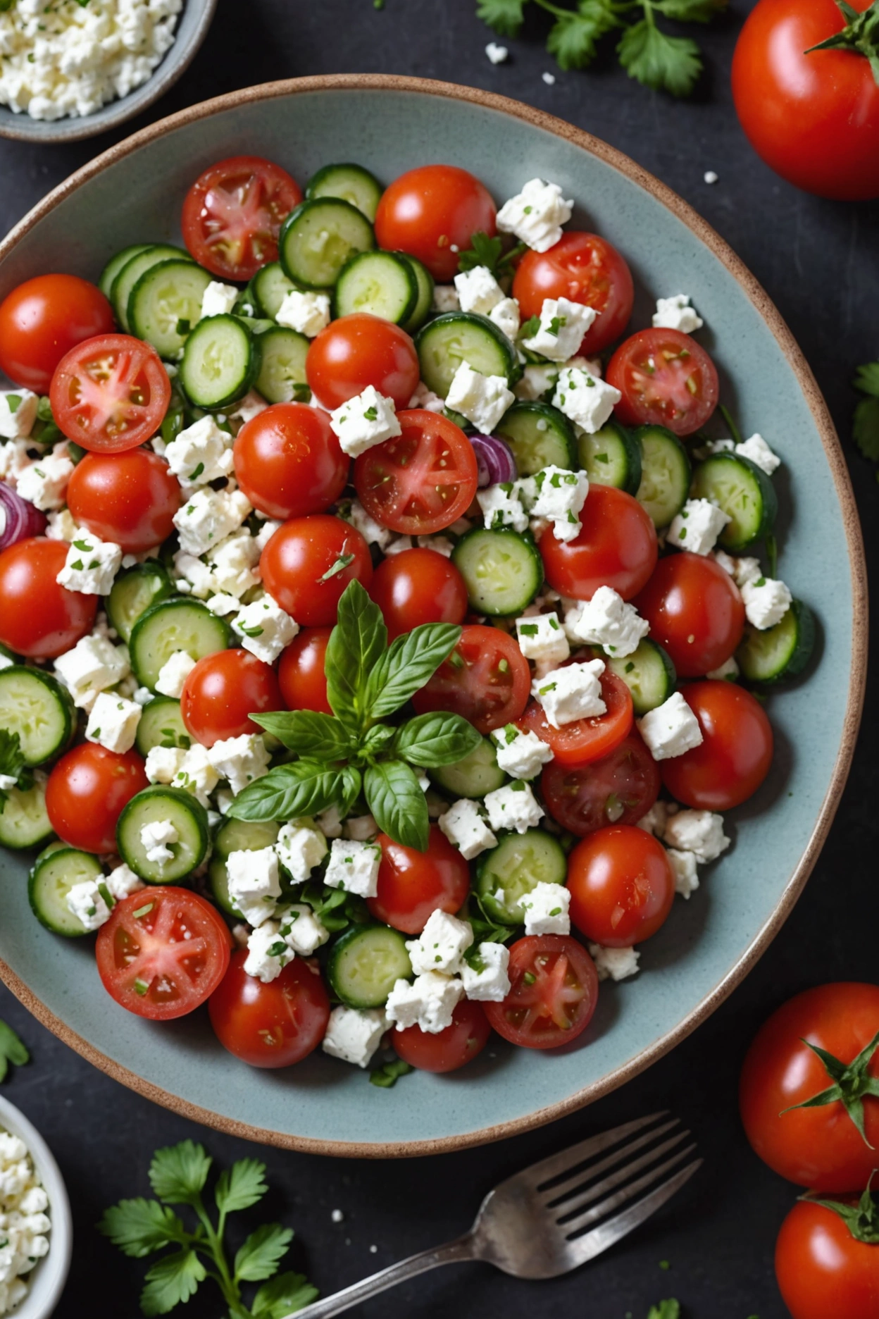 2. Tomato and Cottage Cheese Salad