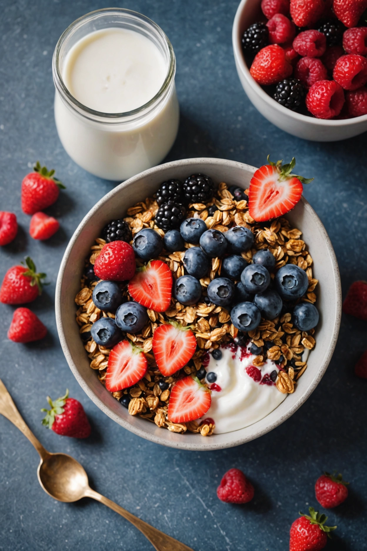 3. Greek Yogurt with Granola and Berries