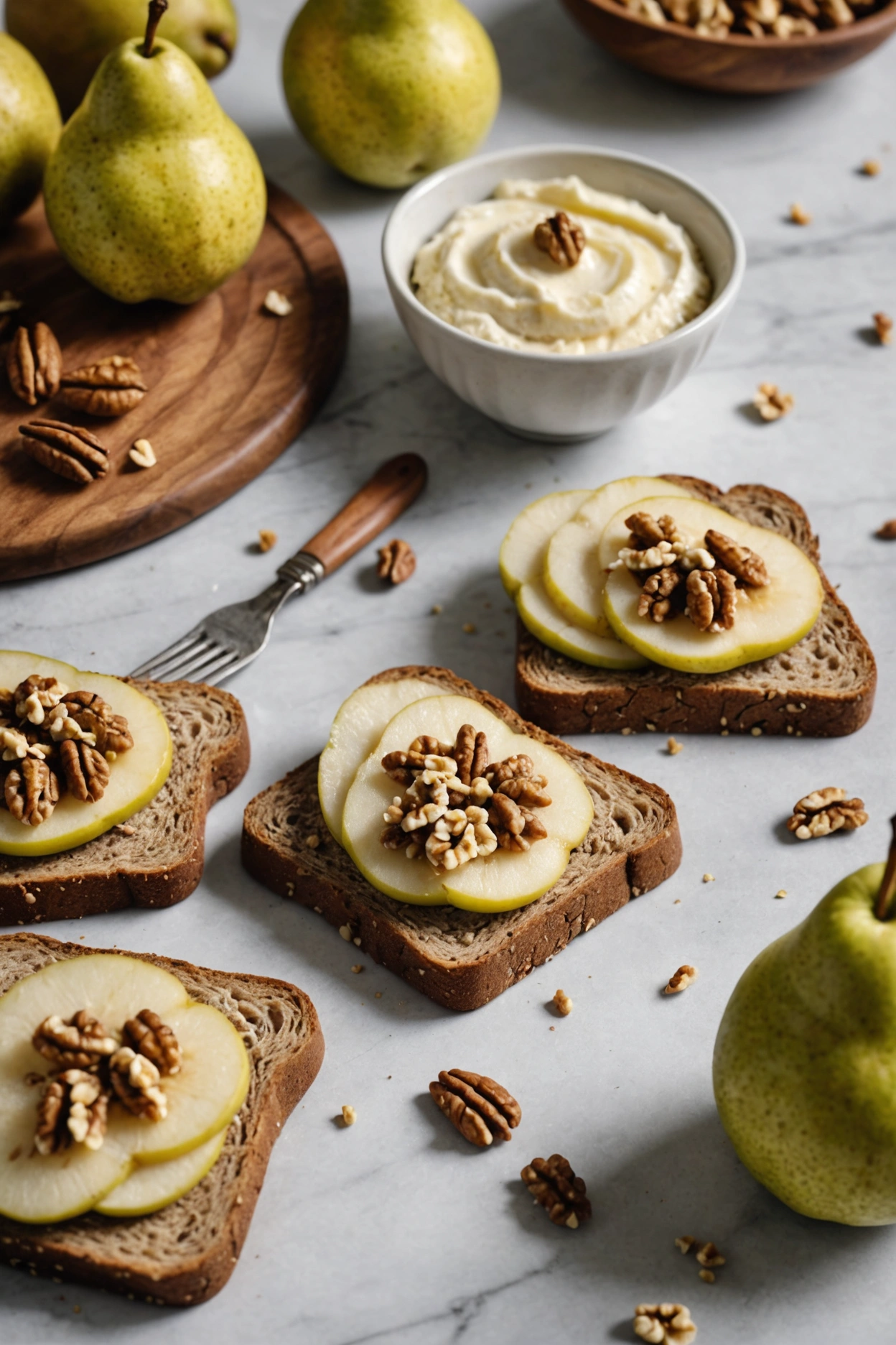 3. Pear and Walnut Toast