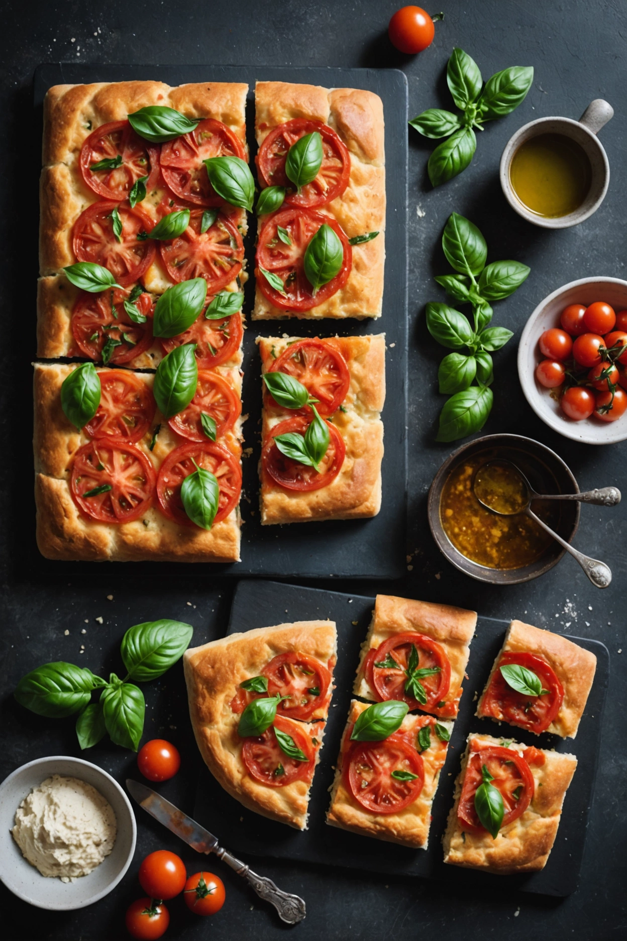 4. Tomato and Basil Sourdough Focaccia