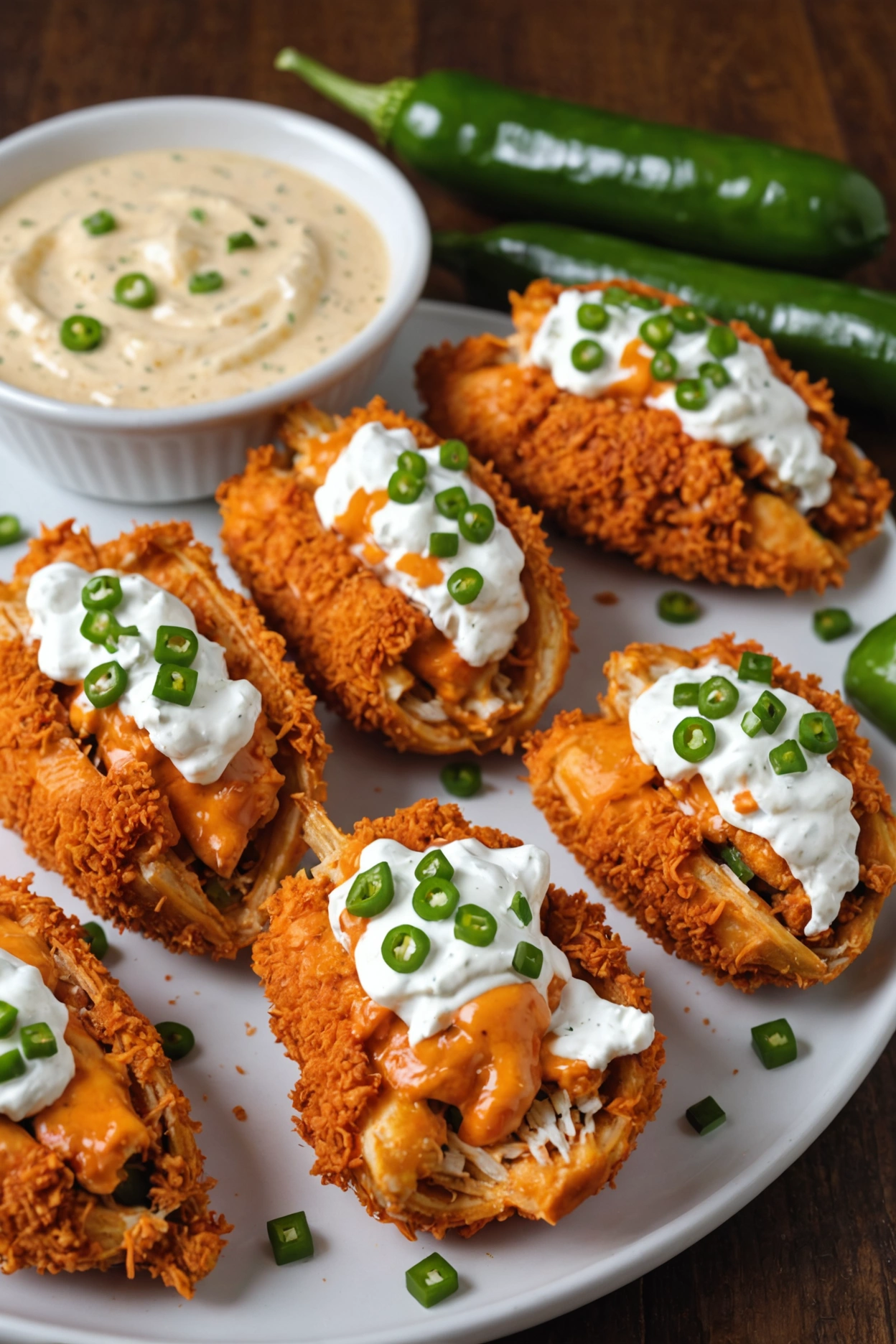 5. Buffalo Chicken Jalapeno Poppers