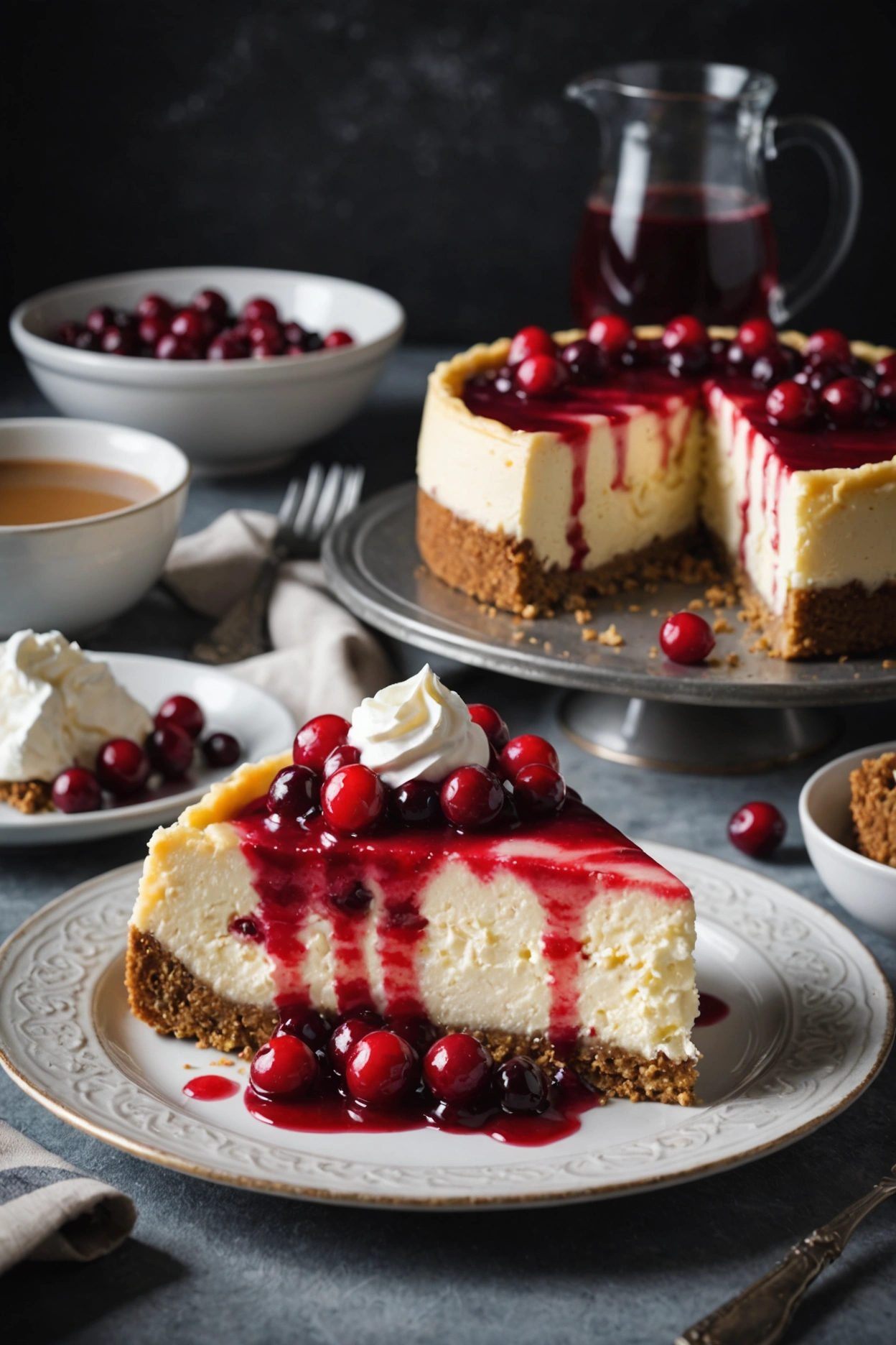 5. Cranberry Cheesecake