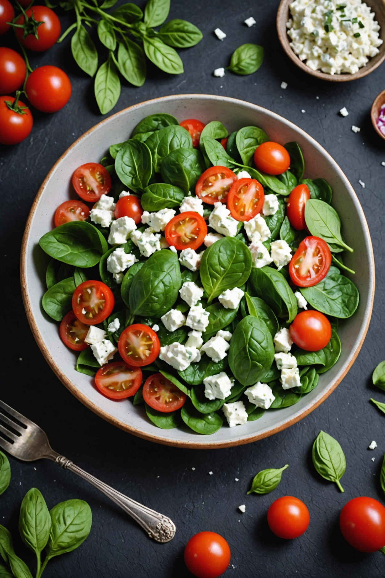 5. Spinach and Cottage Cheese Salad