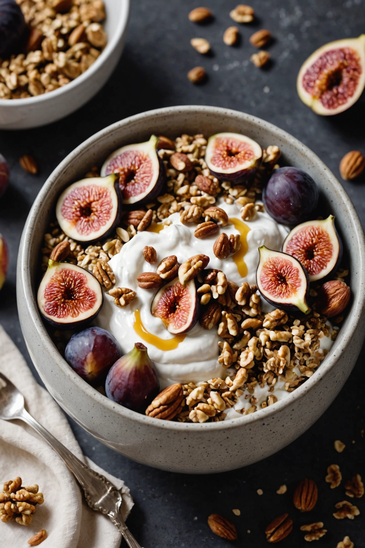 6. Fig and Honey Yogurt Bowl