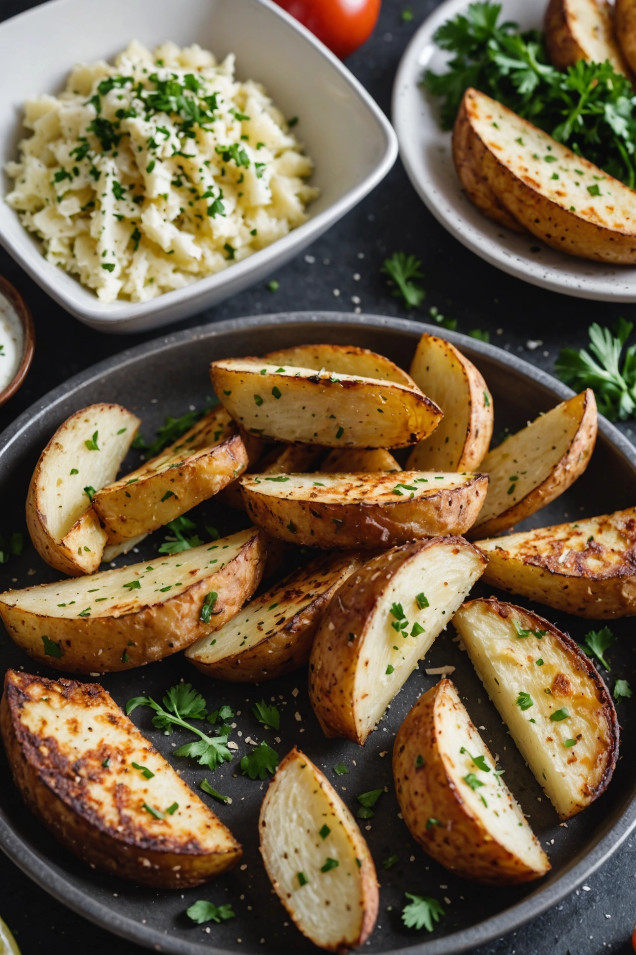 6. Garlic Parmesan Potato Wedges