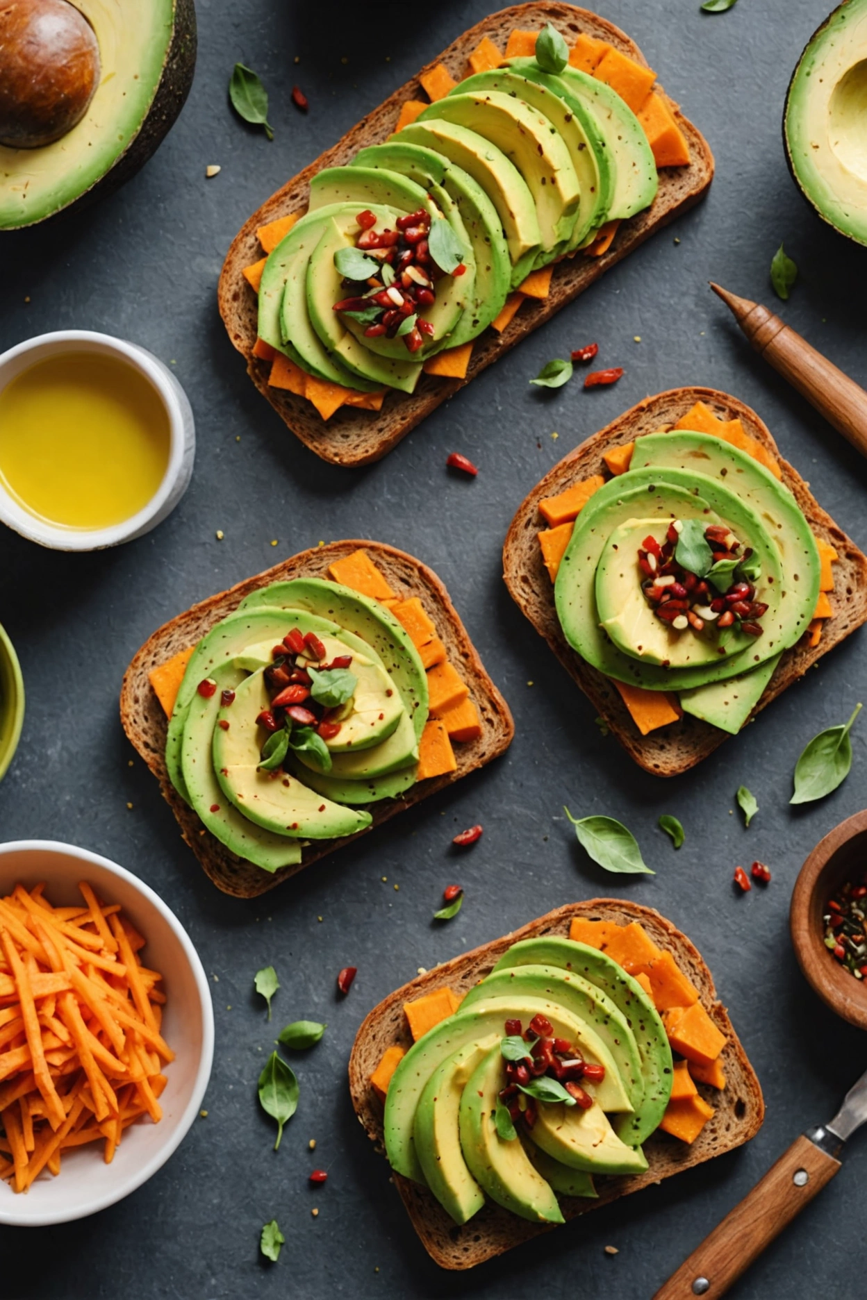 6. Sweet Potato and Avocado Toast