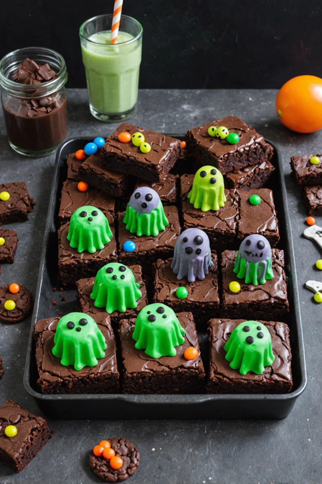 6. Zombie Graveyard Brownies