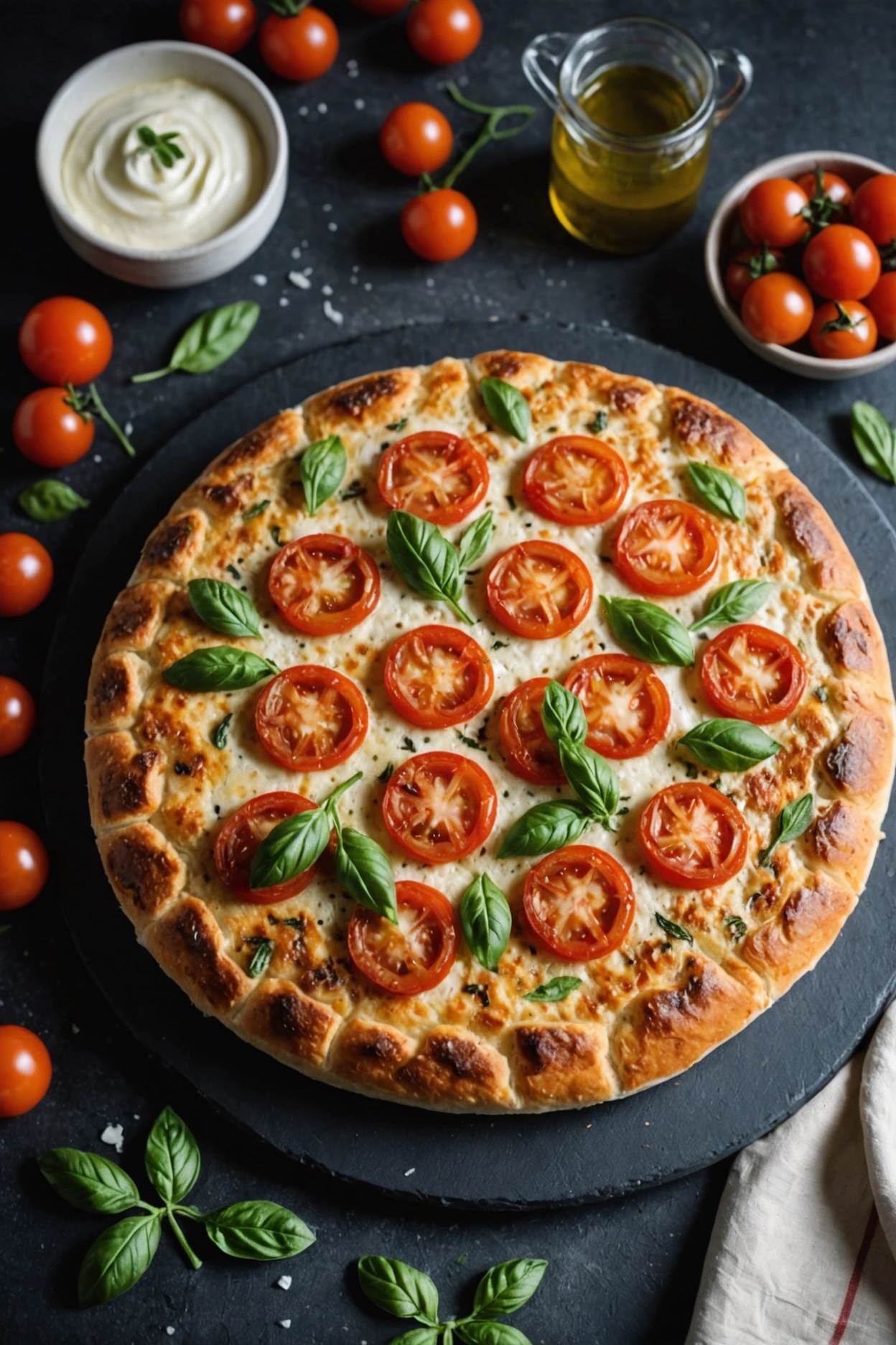 7. Cherry Tomato and Mozzarella Sourdough Focaccia