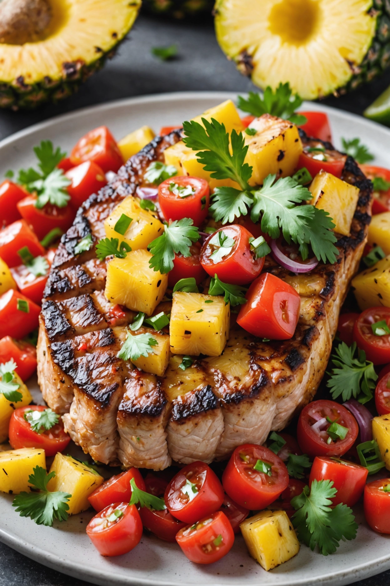 7. Pineapple Salsa Pork Chops