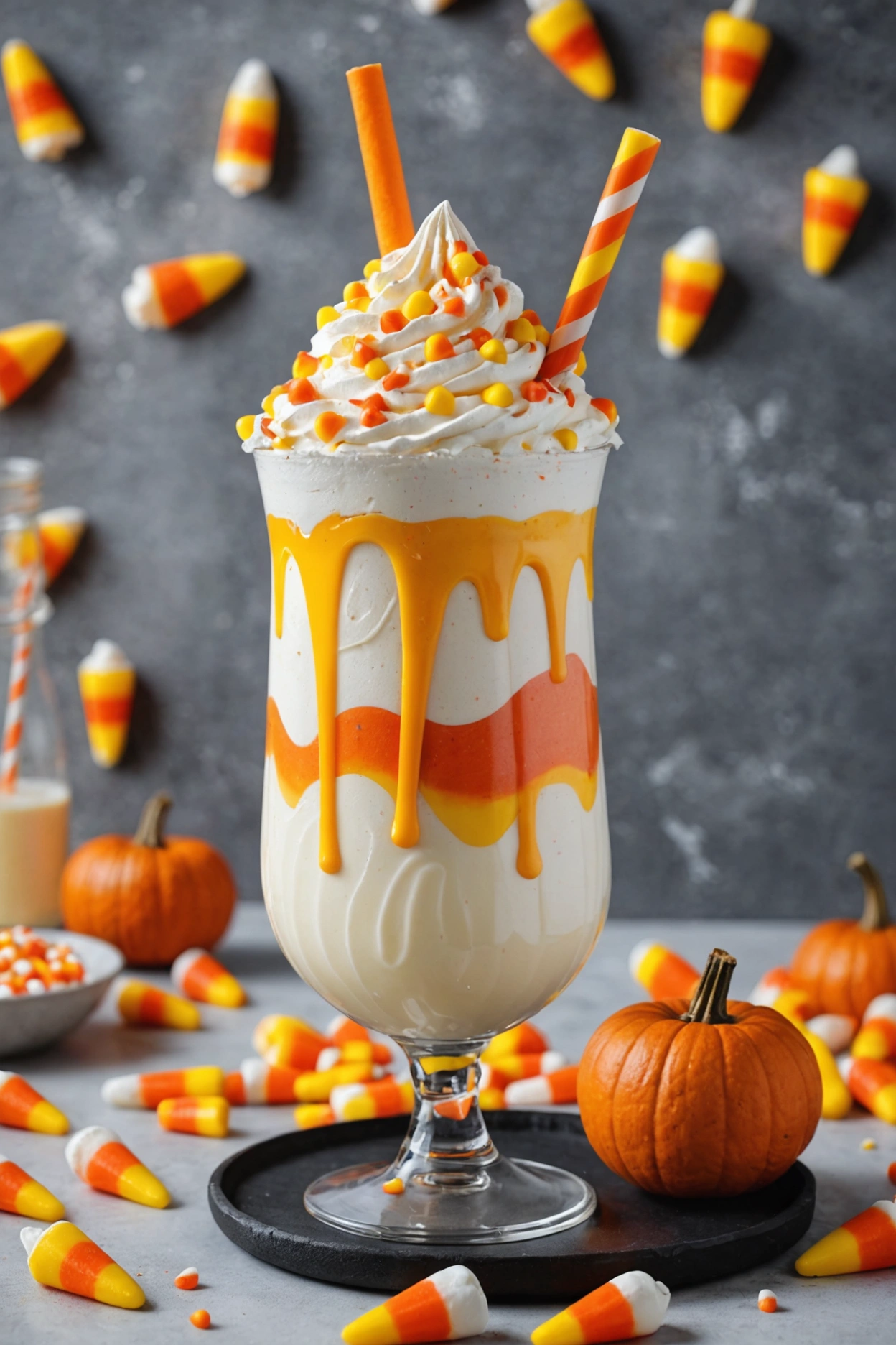 8. Candy Corn Swirl Milkshake