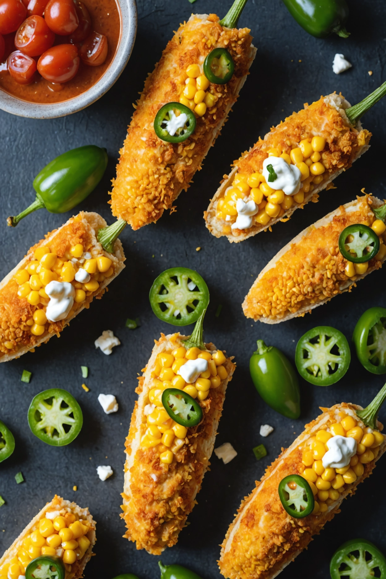 8. Cheddar and Corn Jalapeno Poppers