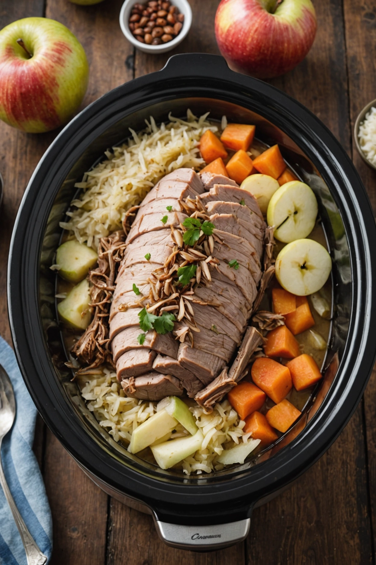 8. Crockpot Pork and Sauerkraut