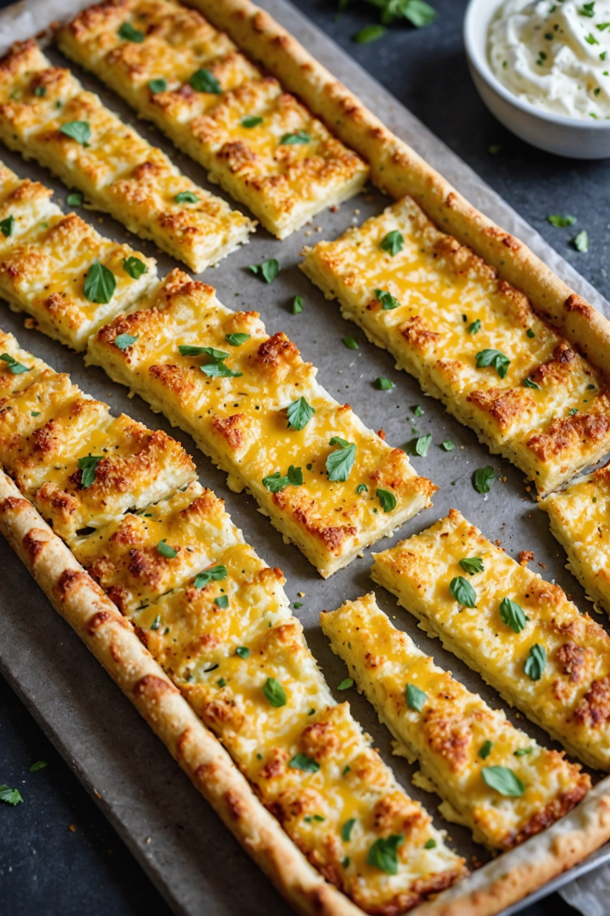 9. Cheesy Cauliflower Breadsticks