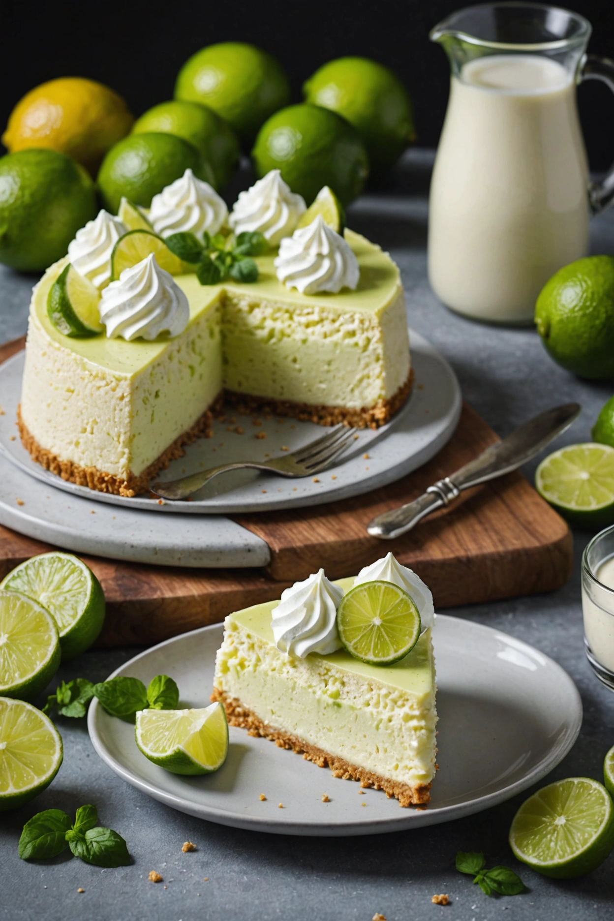 9. Key Lime Cottage Cheese Cheesecake