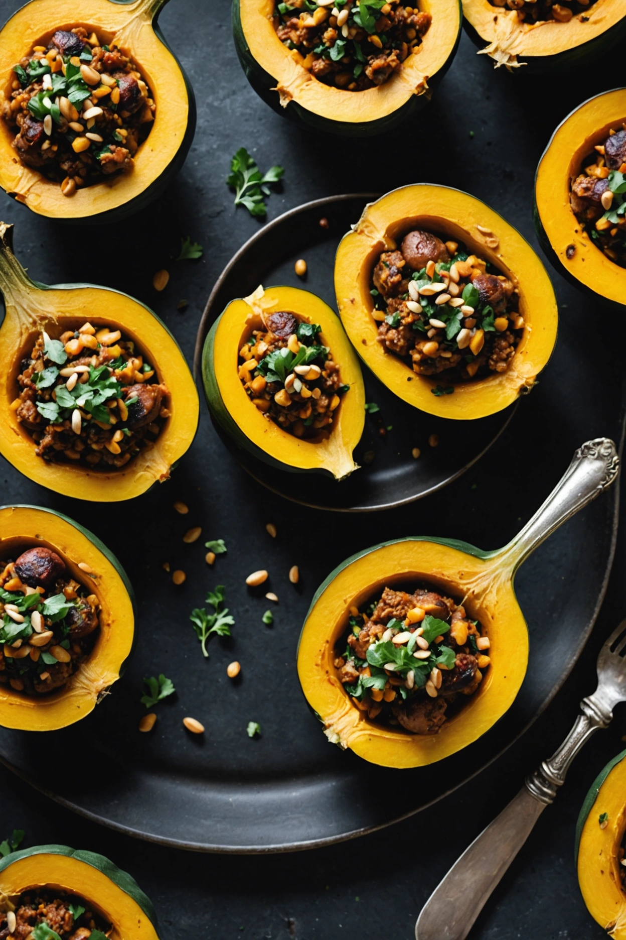 9. Sausage Stuffed Acorn Squash