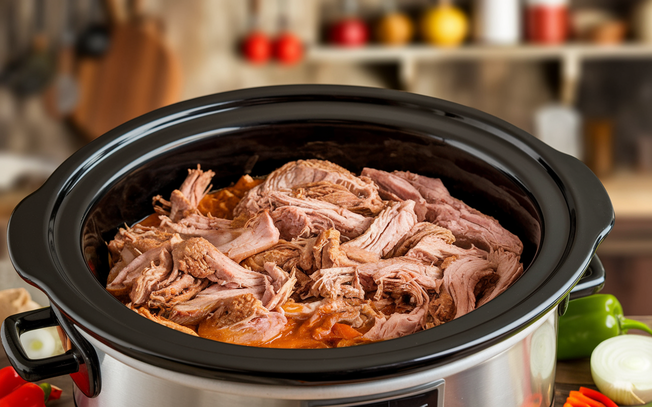 A delicious crockpot pork