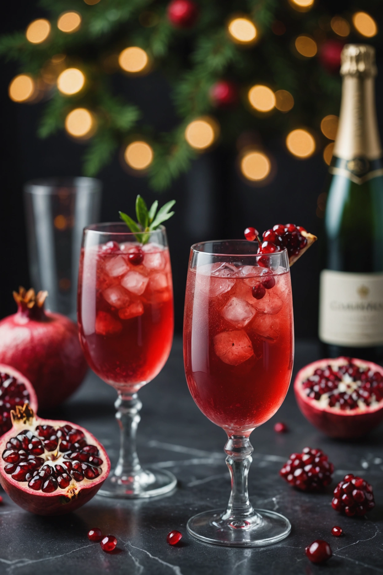 1. Pomegranate Champagne Cocktail