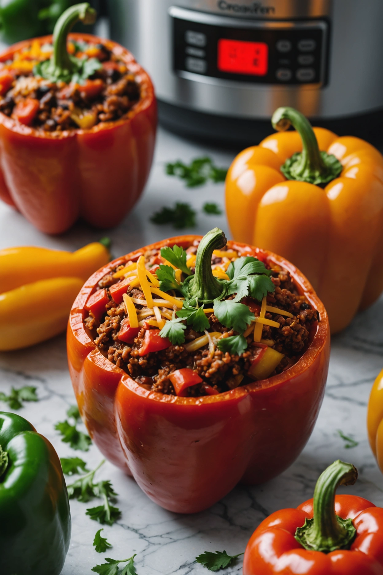 11. Crockpot Stuffed Peppers