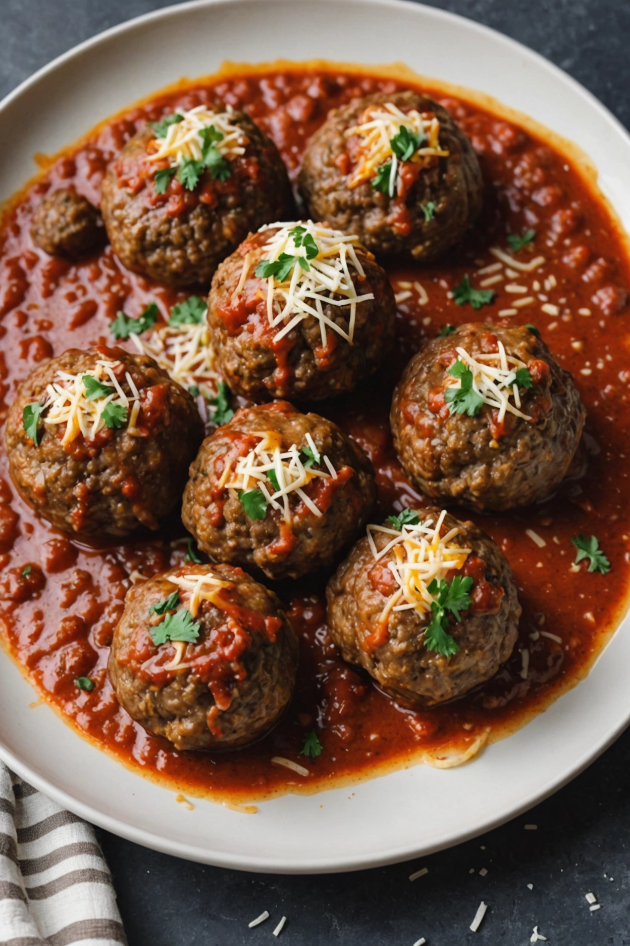 11. Keto Cheese-Stuffed Meatballs