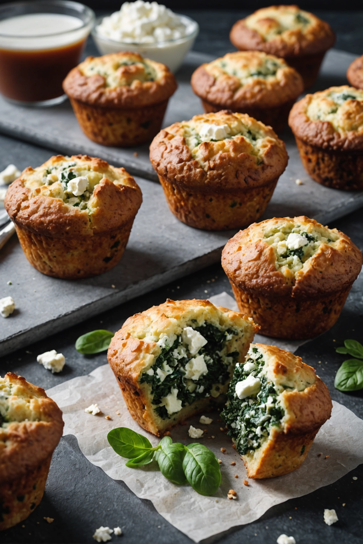 11. Spinach Feta Cottage Cheese Muffin