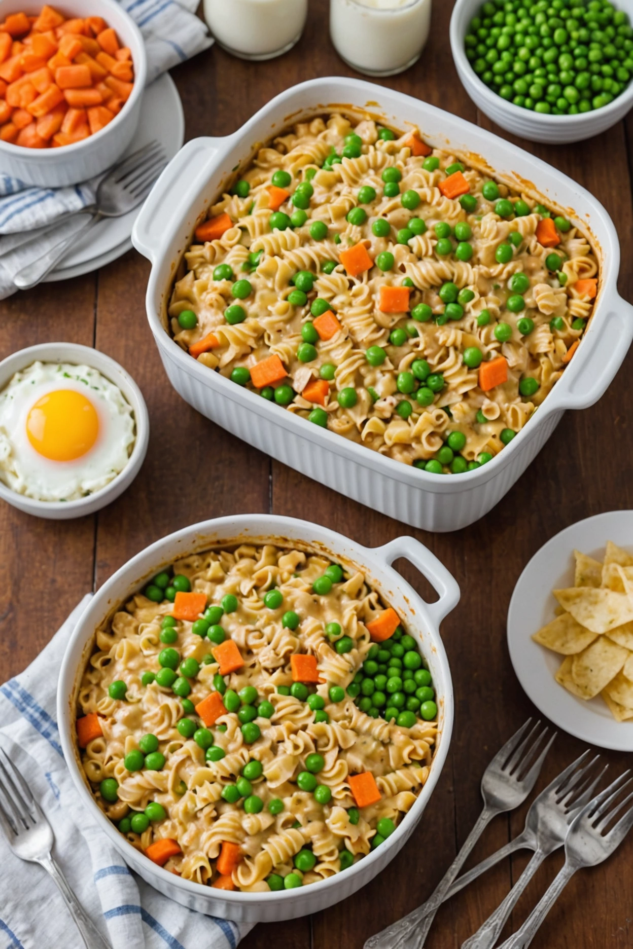 11. Tuna Noodle Casserole with Peas and Carrots