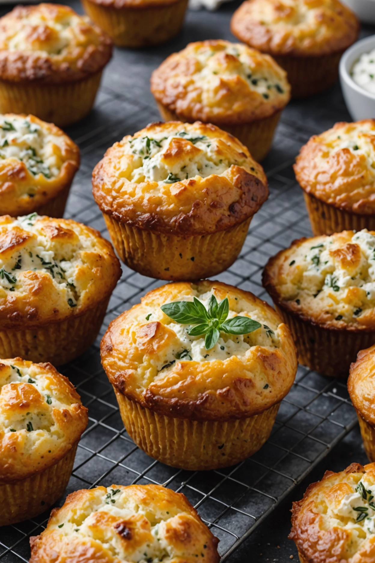 12. Cheddar Herb Cottage Cheese Muffin