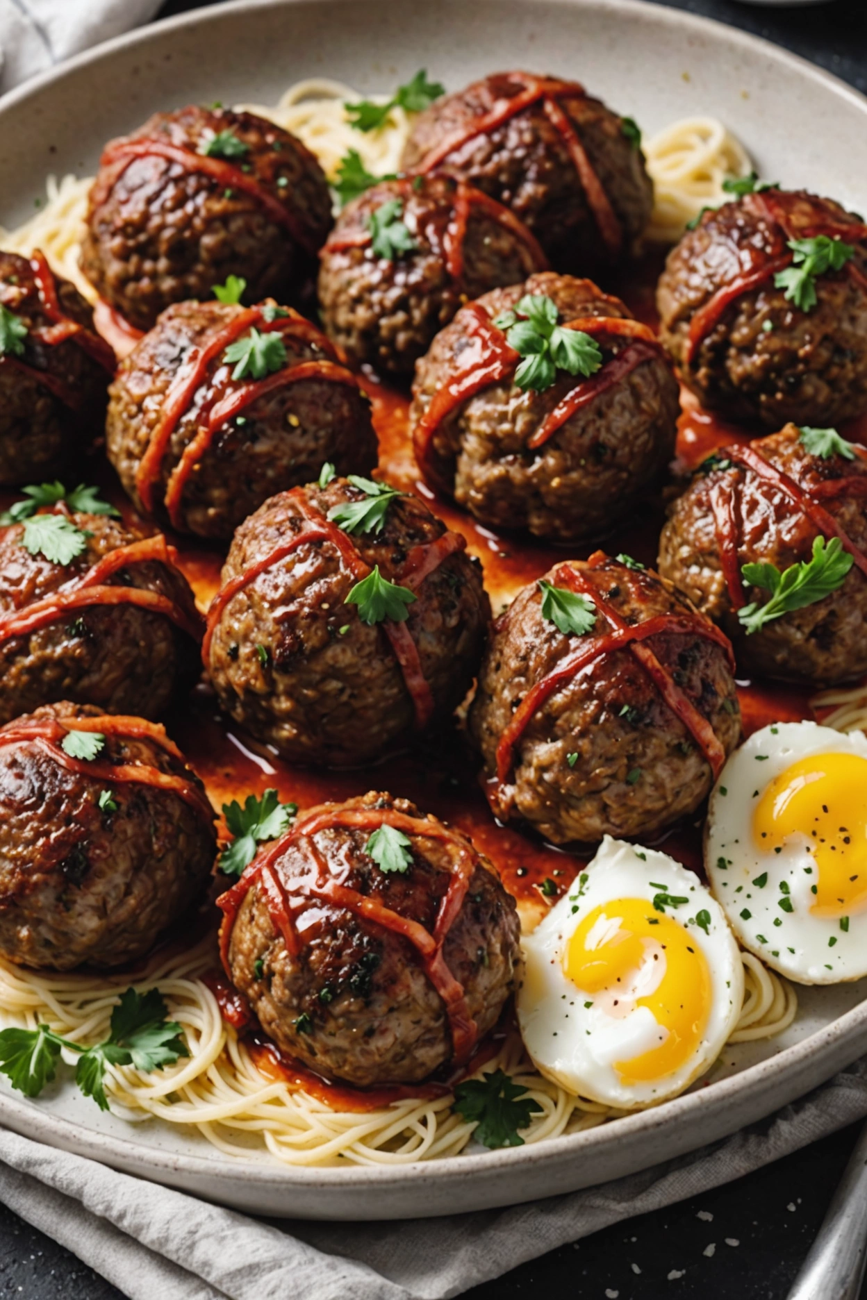 12. Keto Bacon-Wrapped Meatballs