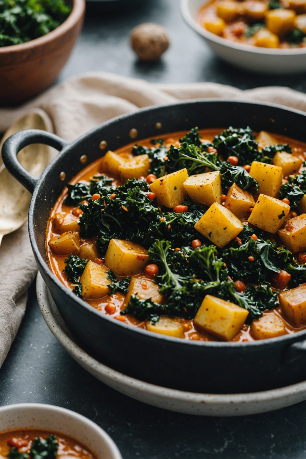 12. Spicy Kale and Potato Curry