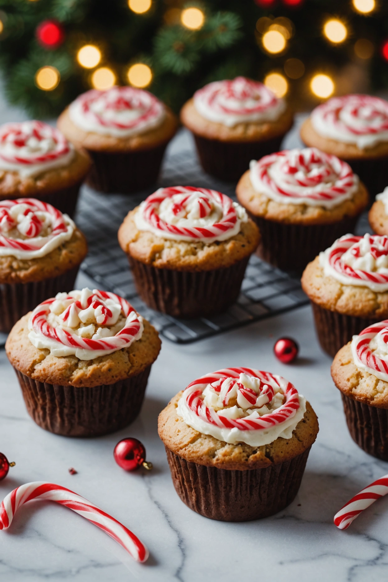 13. Candy Cane Muffins