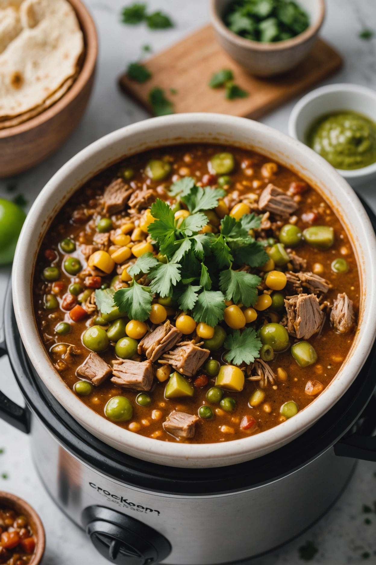 13. Crockpot Pork Chili Verde