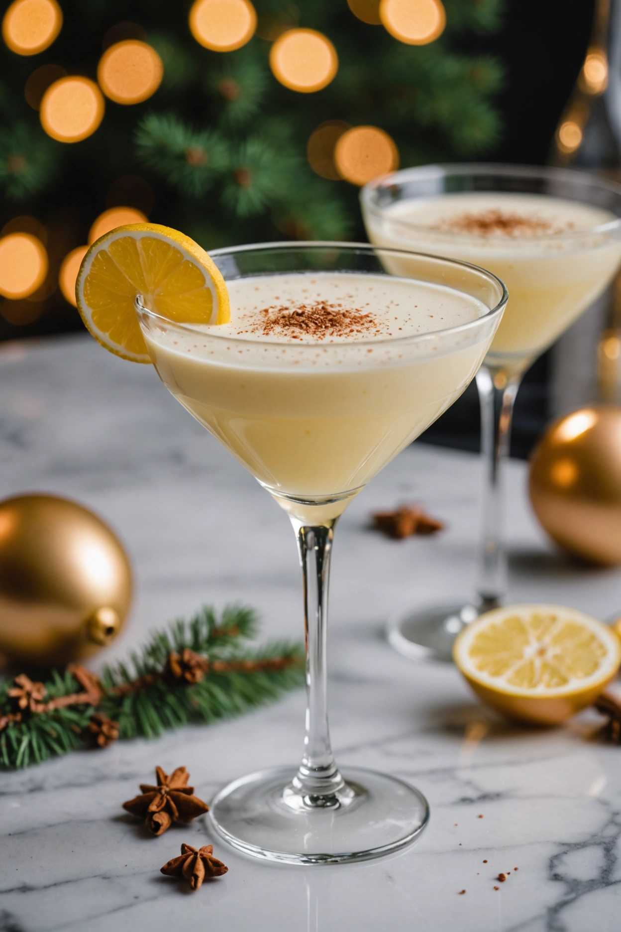 13. Eggnog Vodka Martini