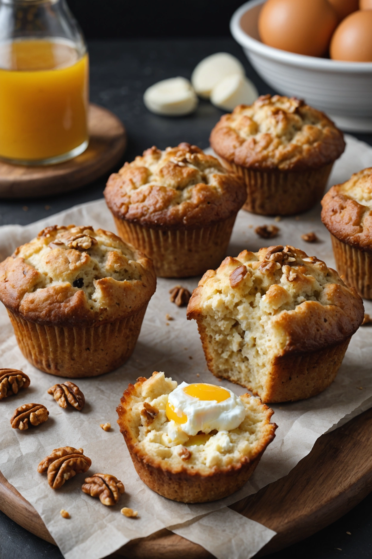 13. Maple Walnut Cottage Cheese Muffin