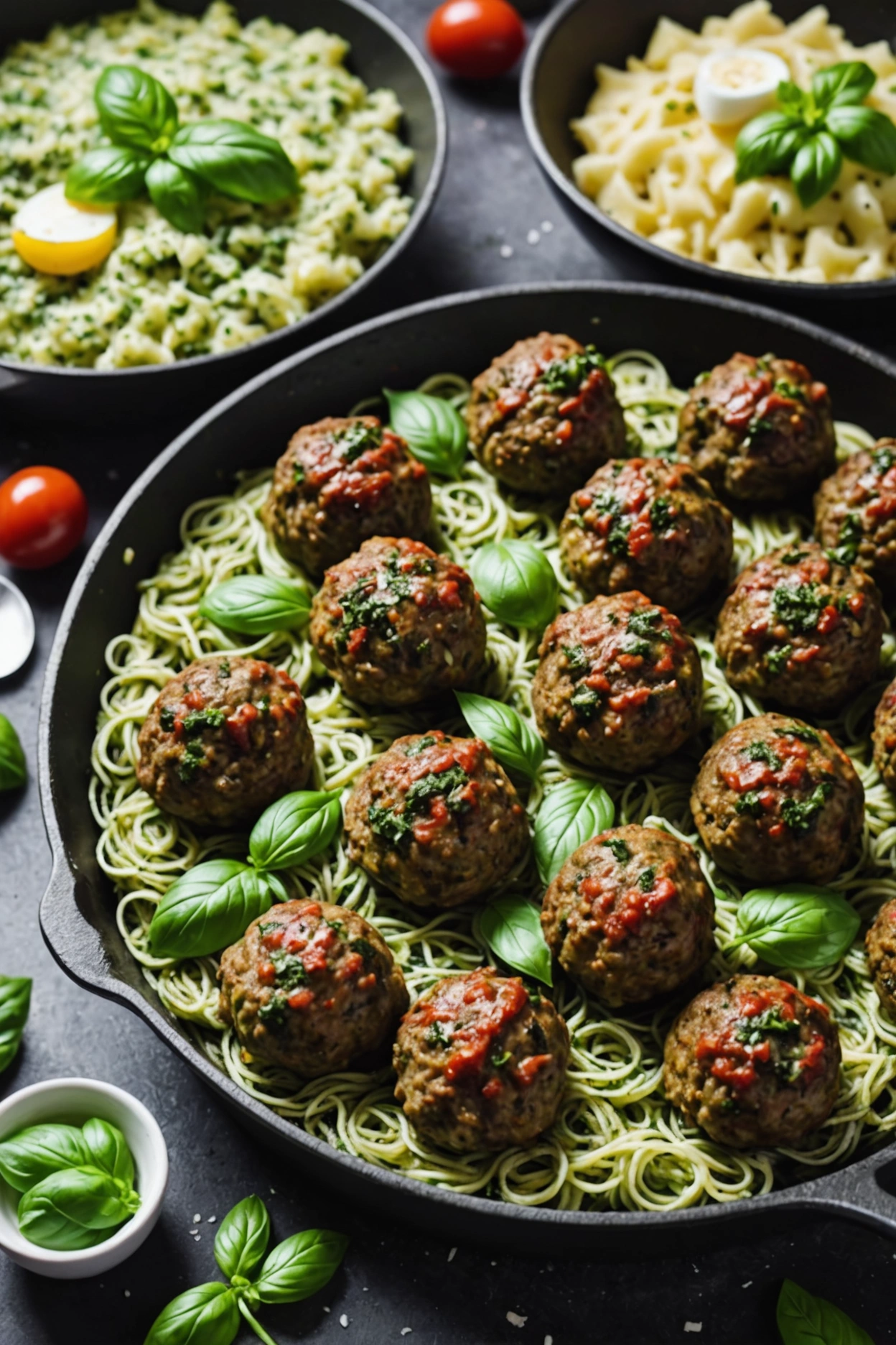 14. Keto Pesto Meatballs